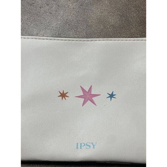 Ipsy Cosmic Makeup Bag – Cream with Colorful Cute Celestial Design & Pink Lining - Picture 7 of 8